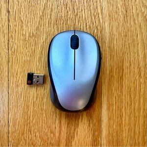 Wireless Silver Mouse with USB Receiver